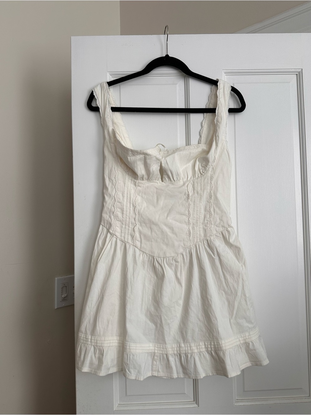 Sz M BDG white corset mini dress